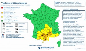 MÉTÉO FRANCE – VIGILANCE ORANGE !