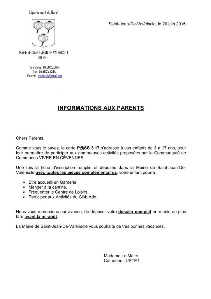 Lettre aux parents Carte P@SS 3.17 20-06-2016_01