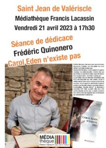 Frédéric Quinonero invité à la médiathèque pour signer son roman