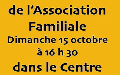 Loto de l’association Familiale ce dimanche 15 octobre