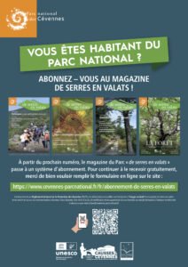 Abonnement  gratuit à la revue du Parc National des Cévennes
