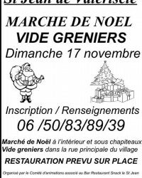 MARCHÉ DE NOËL ET VIDE GRENIERS – DIMANCHE 17 NOVEMBRE