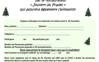 REPAS DE FIN D’ANNÉE DU CCAS