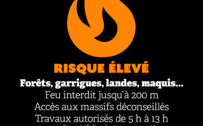 RISQUE INCENDIE DE FORÊT ÉLEVÉ