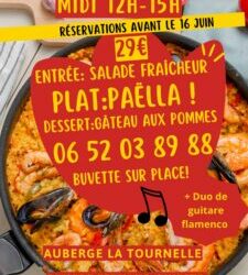 ¡ Paëlla ! + duo guitare Flamenco – dim. 21 juin de 12 h à 15 h – Square Fernand-Gineste