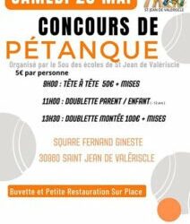 Concours de pétanque – 23 mai dès 9 h – Square Fernand-Gineste
